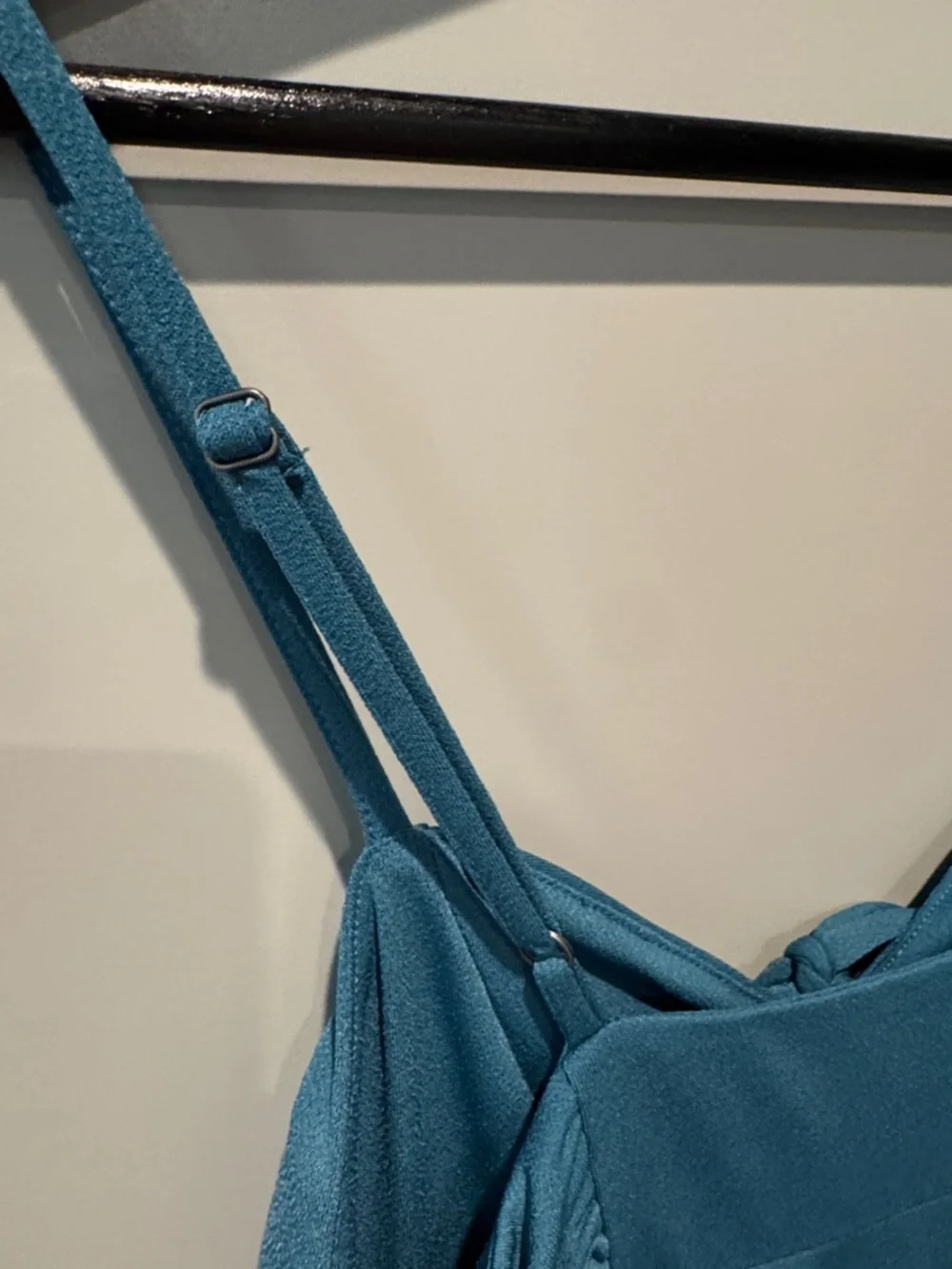 SO Teal Blue Ruched Mini Dress